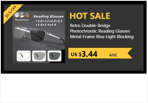 Progressive Multifocal Photochromic Reading Glasses Anti-blue Light Far Sight Glasses Men Half Frame Business Presbyopia Glasses