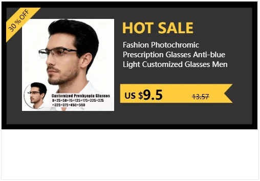 Progressive Multifocal Photochromic Reading Glasses Anti-blue Light Far Sight Glasses Men Half Frame Business Presbyopia Glasses
