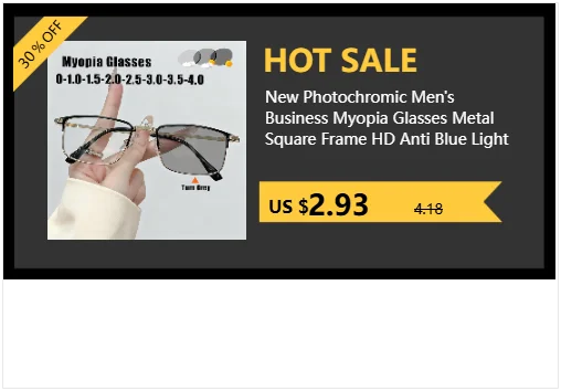 Progressive Multifocal Photochromic Reading Glasses Anti-blue Light Far Sight Glasses Men Half Frame Business Presbyopia Glasses