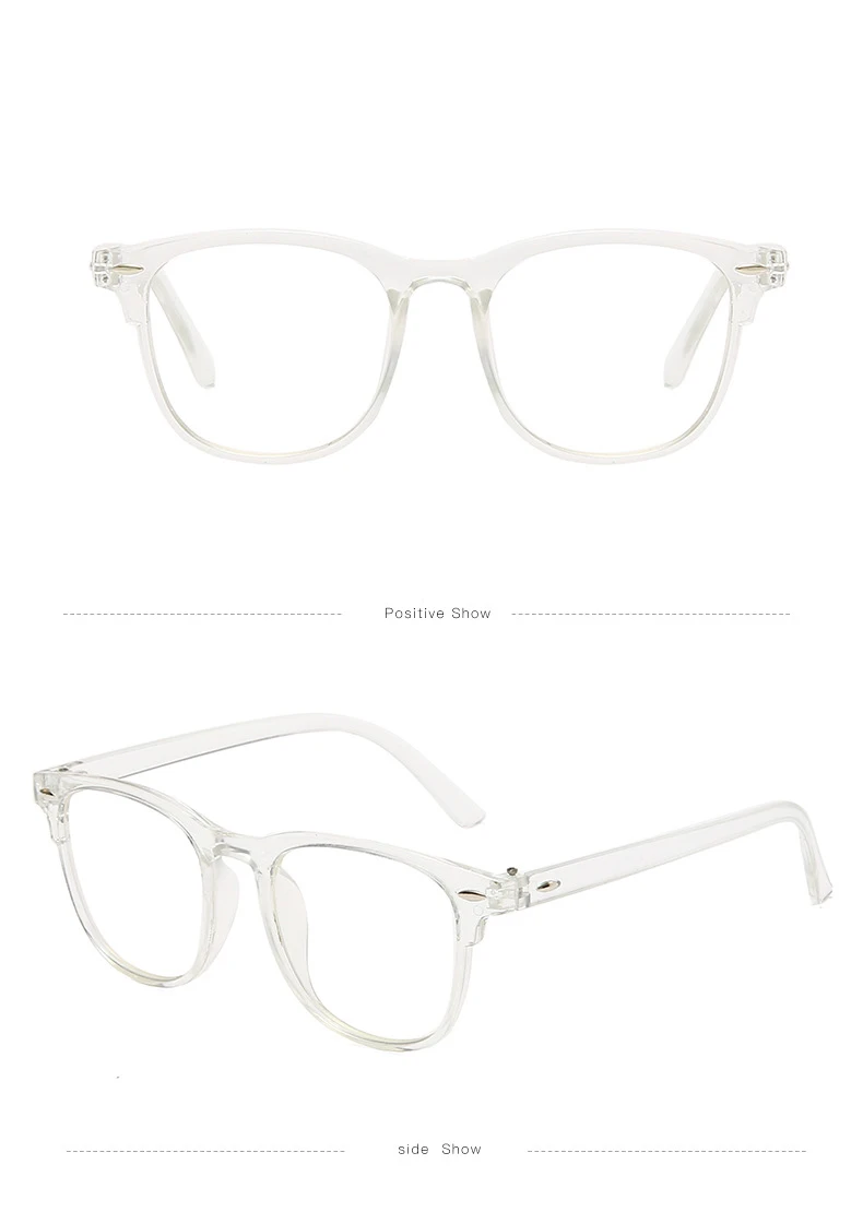 3 Pcs/Set Transparent Computer Glasses Frame Women Men Anti Blue Light Round Eyewear Blocking Glasses Optical Spectacle Eyeglass