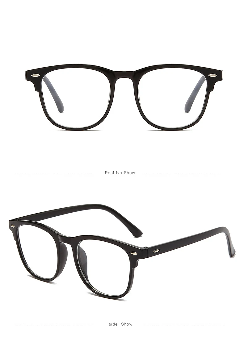 3 Pcs/Set Transparent Computer Glasses Frame Women Men Anti Blue Light Round Eyewear Blocking Glasses Optical Spectacle Eyeglass
