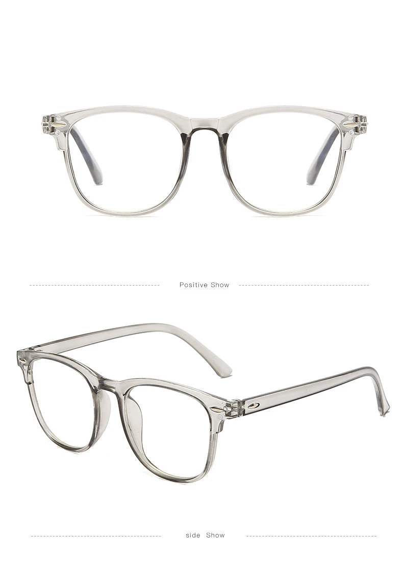 3 Pcs/Set Transparent Computer Glasses Frame Women Men Anti Blue Light Round Eyewear Blocking Glasses Optical Spectacle Eyeglass
