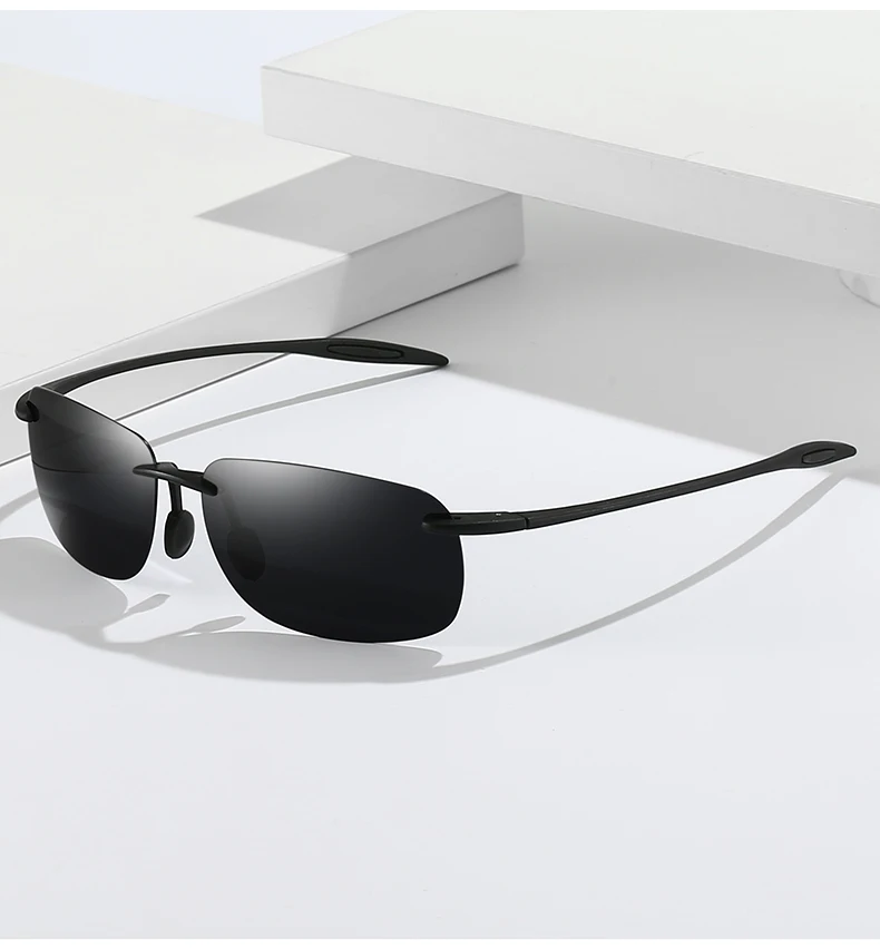 New Ultra-light Frameless Colorful Polarized Sunglasses for Men and Women TR90 Material Suitable for Leisure and Vacation UV400