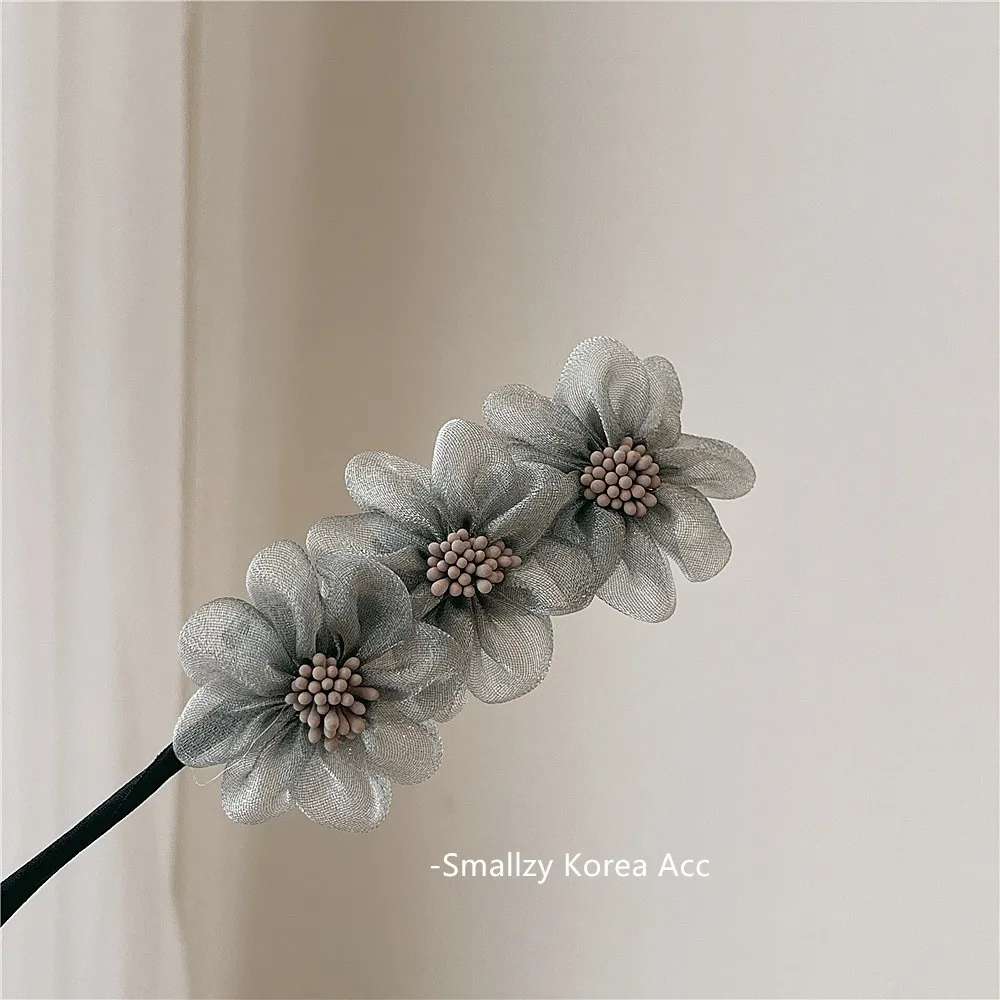 Elegant Shell Pearl Lazy Hair Curler Bow Barrettes Braided Hair Artifact Vintage Women Flower DIY Hair Maker Tools Scrunchies