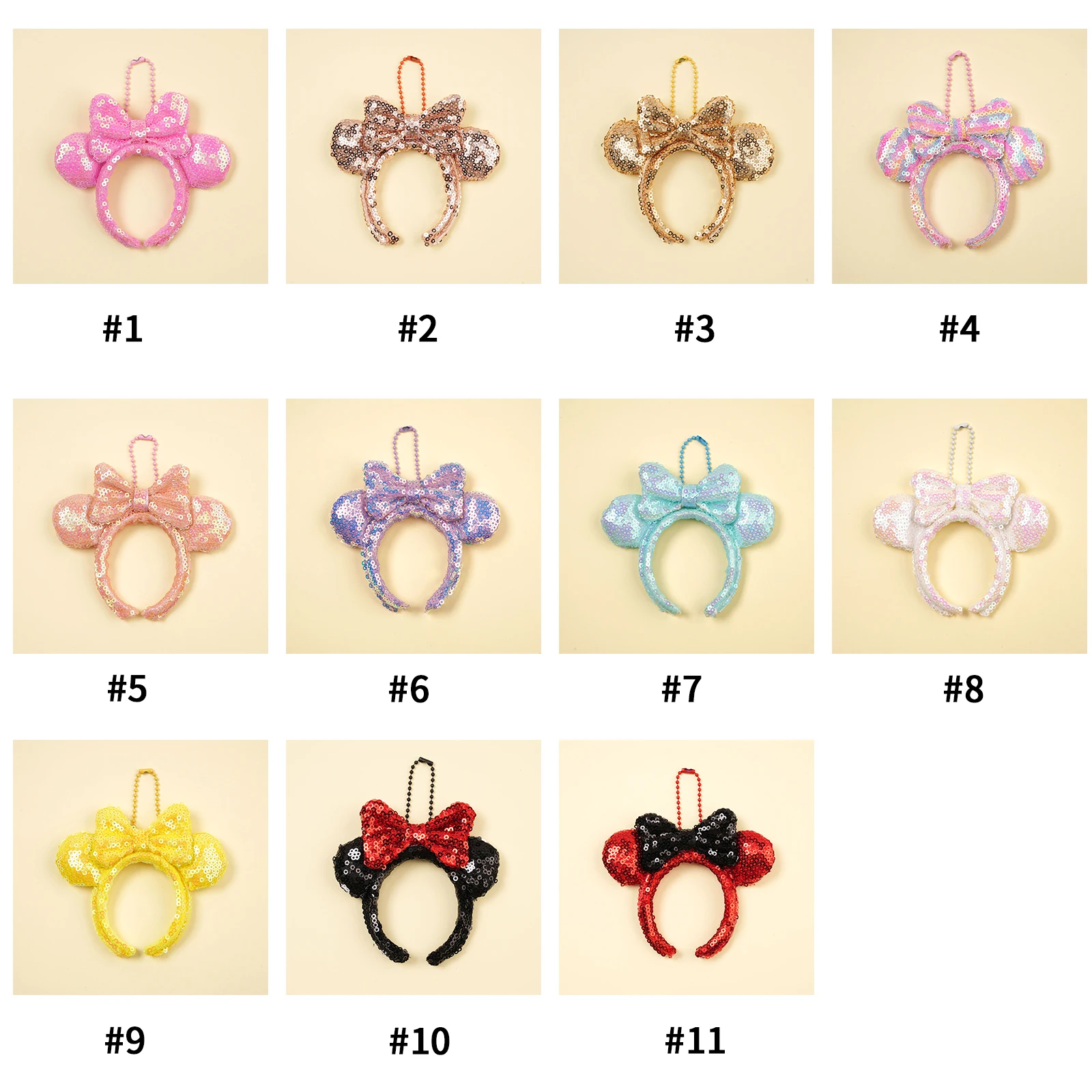 1pc Cartoon Mouse Ear Holder for Backpack Bag Headband Holder Keychain for Hanging Mouse Ears Hands-Free Park Trip Essentials