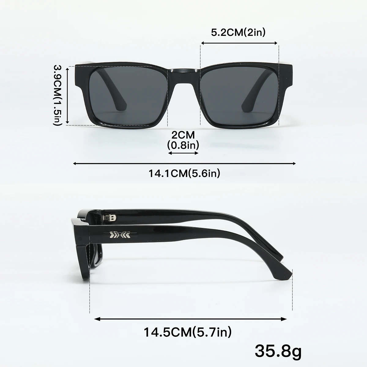 Quality Square Polarized Sunglasses Men Metal Core UV400 Unisex Sun Glasses Travel Hiking Beach Fishing Eyewear