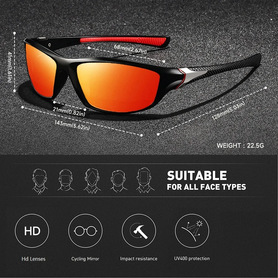 Fashion Vintage Men Women Running Mountaineering Driving Fishing Leisure Sunglasses MTB Eyewear Outdoor Sport Protective Glasses