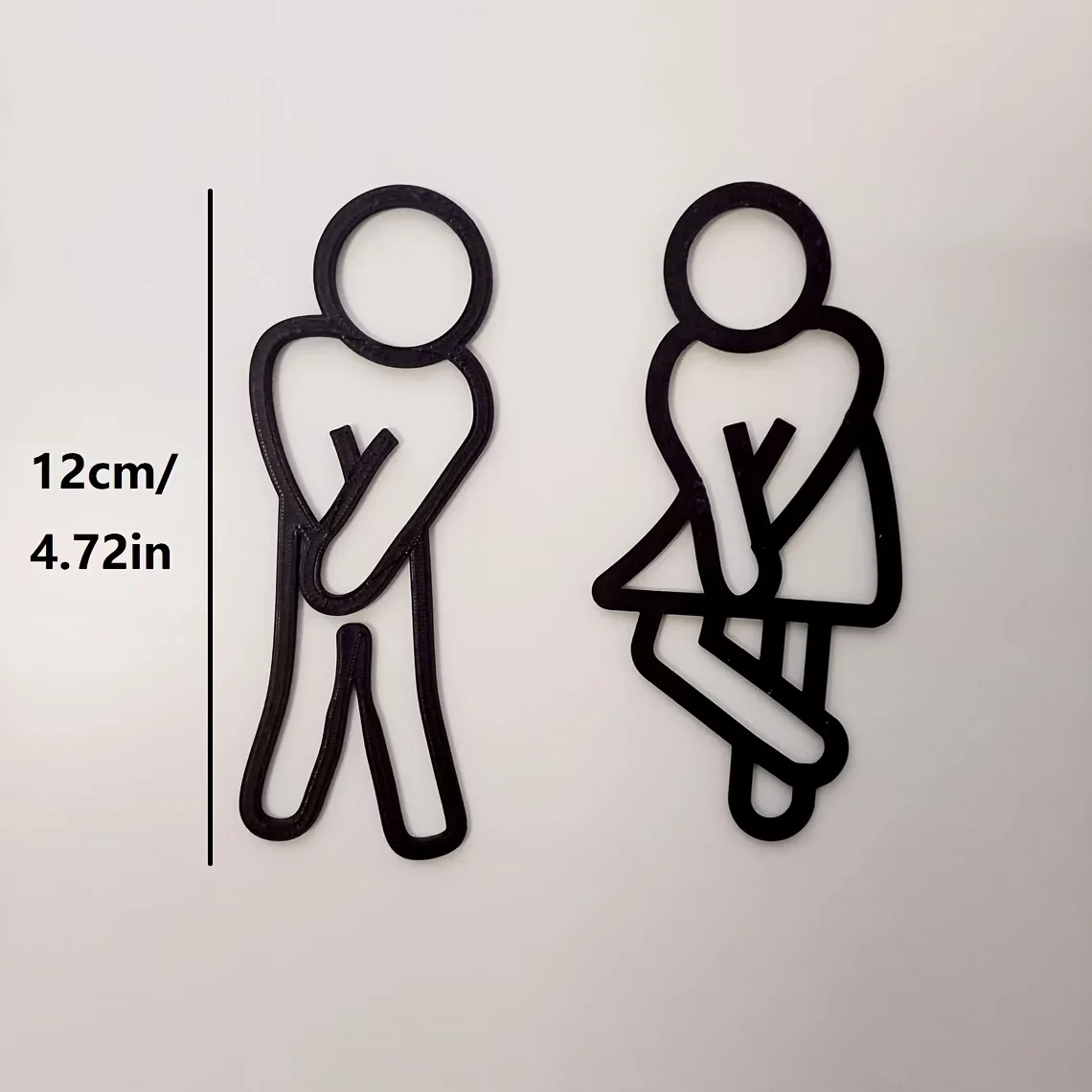 2pcs Interesting Bathroom Signs - Signals for Men'S And Women'S Restrooms - Door Decorations for Men'S And Women'S Restrooms