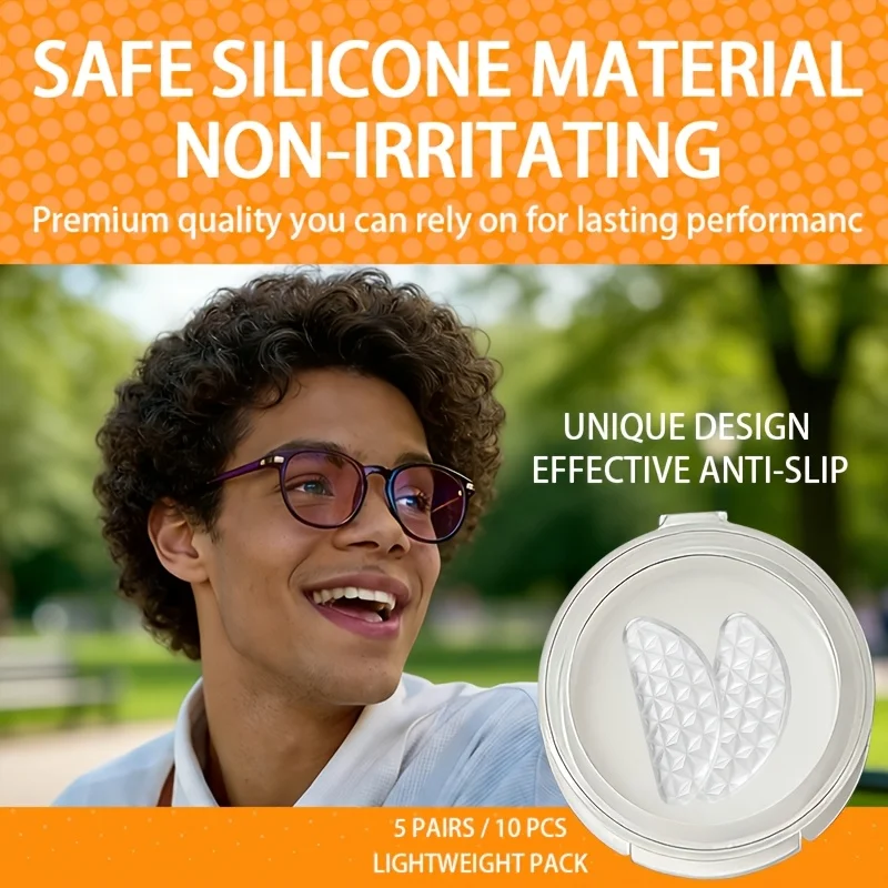 10/20 PCS Glasses Anti Slip Silicone Nose Pads, Sunglasses Nose BridgePatch Lizard like Texture Design Anti Slip Accessories