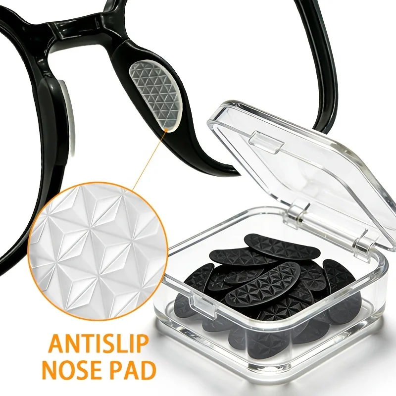 10/20 PCS Glasses Anti Slip Silicone Nose Pads, Sunglasses Nose BridgePatch Lizard like Texture Design Anti Slip Accessories