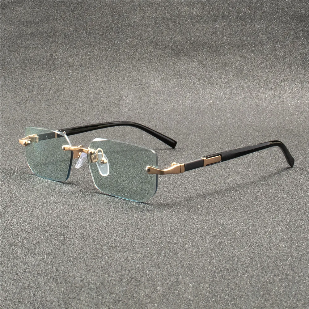 5/1 PCS Rimless Sunglasses Rectangle Fashion Popular Women Men Shades Small Square Sun Glasses For Female Male Summer Traveling