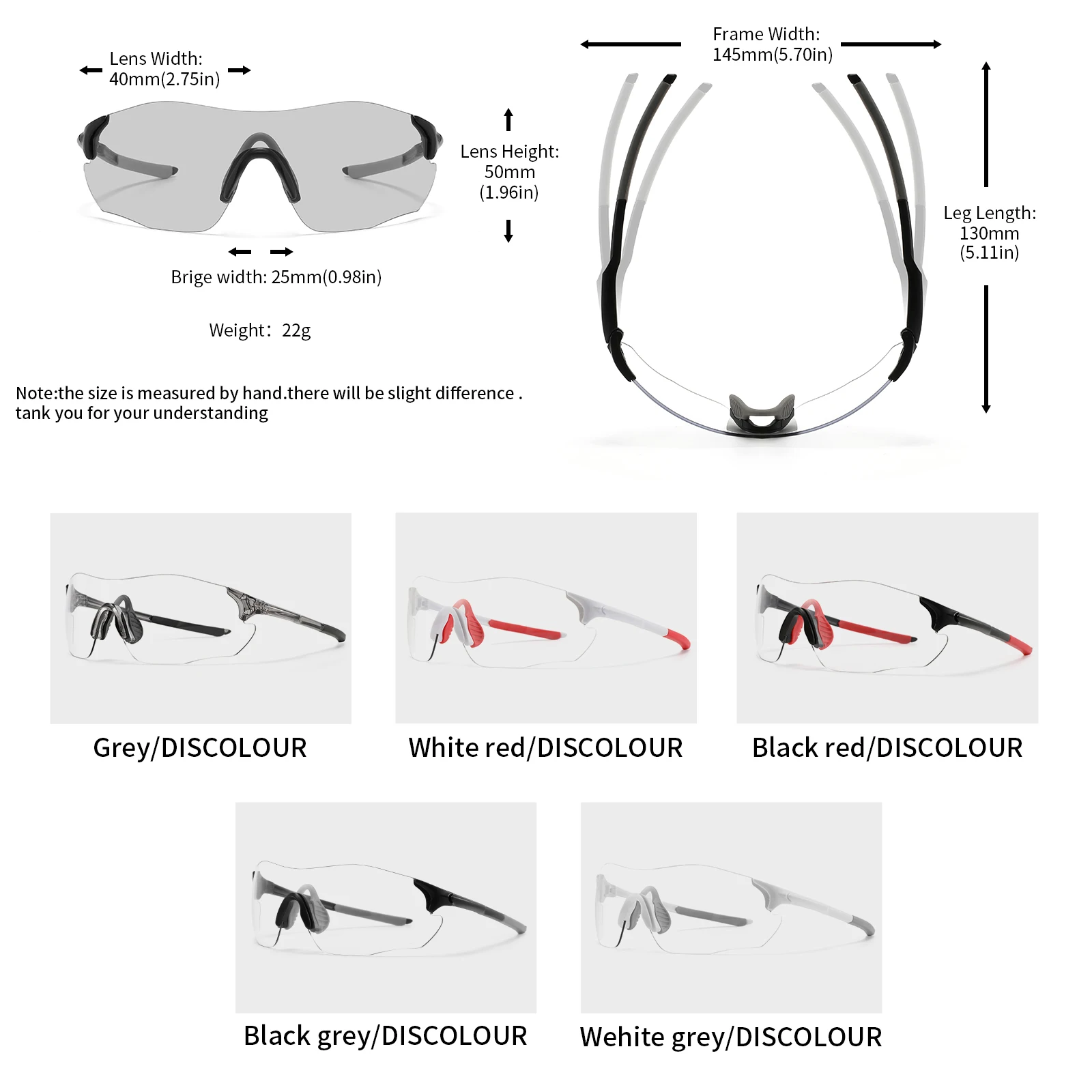 Ultra-Light Photochromic Sports Sunglasses Seamless Frameless 23g Comfort for Cycling Mountain Travel UV400 Adventure Eyewear