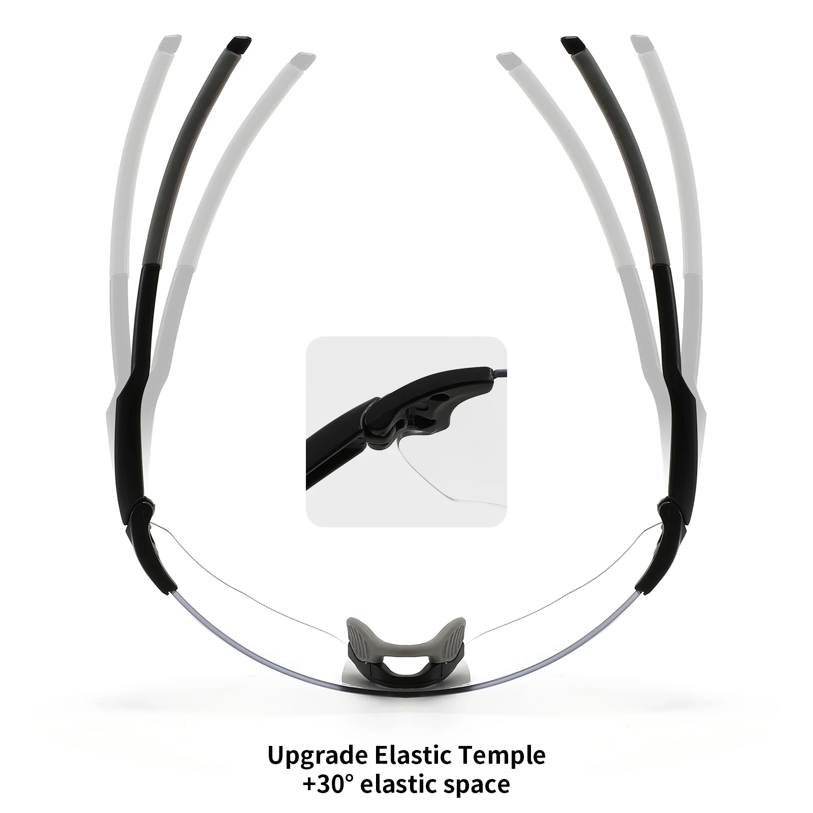 Ultra-Light Photochromic Sports Sunglasses Seamless Frameless 23g Comfort for Cycling Mountain Travel UV400 Adventure Eyewear
