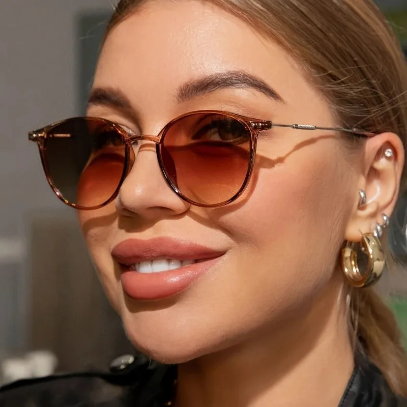 2PCS Women Cute Skinny Cat Eye Eyewear Men Vintage Narrow Cateye Sunglasses Fashionable Glasses