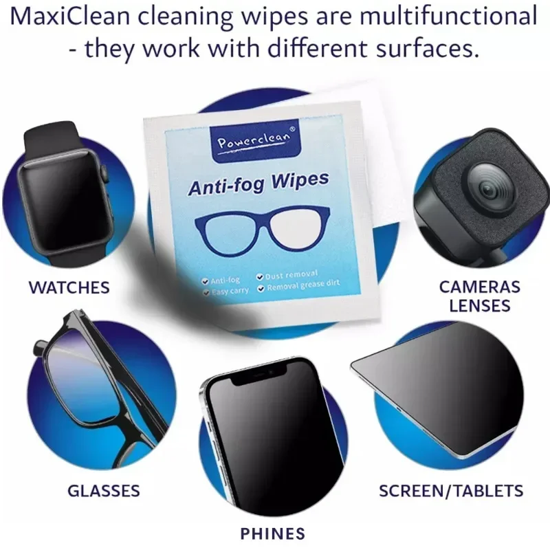 10-100Pcs Glasses Cleaning Wet Paper Disposable Anti Fog Misting Dust Remover Lens Wipes Sunglasses Phone Screen Cleaner