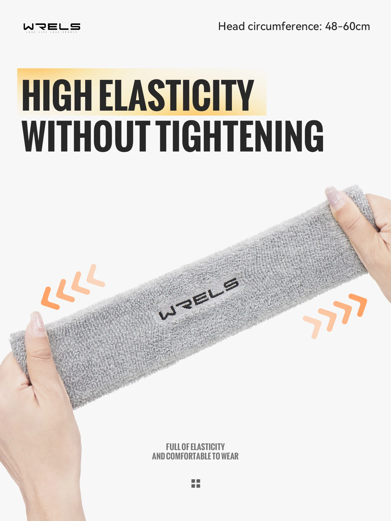 WRELS Pure Color Sports Headband Running Headwear Sweat-Absorbent Headband High Quality Sweatbands Basketball Running Headband