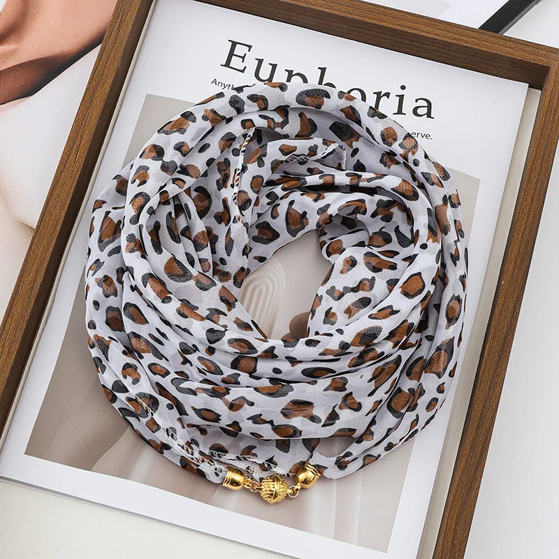 Thin Sun Protection Scarf Women Magnetic Clasp Small Square Shawl Chiffon Elegance Silk Air Conditioner Neck Protection Scarves