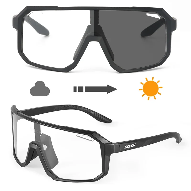 SCVCN New Photochromic Cycling Glasses Motorcycle Bike Riding Outdoor Sport Cycling Sunglasses Men Women Hiking UV400 Goggles
