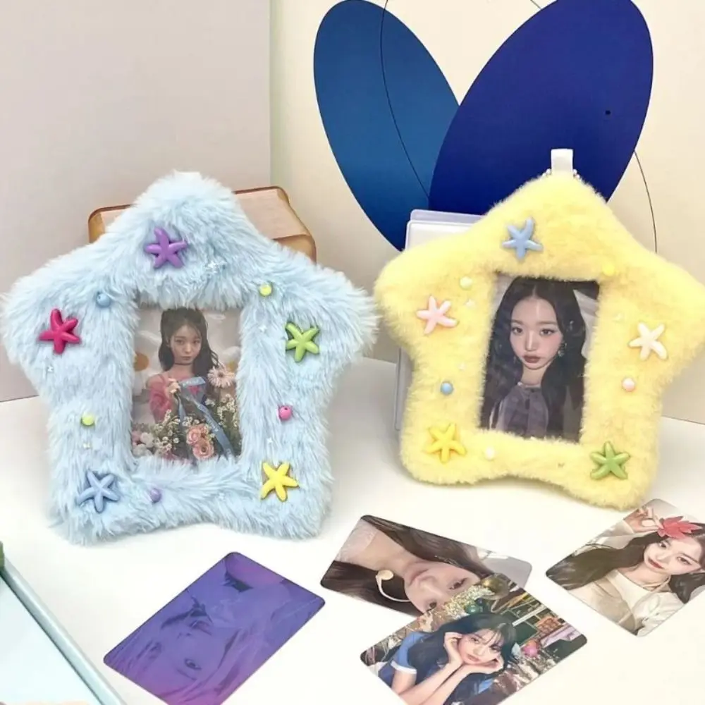 Cartoon Cute Plush Photocard Case Cartoon Bag Keychain Fox Photocard Case Student Card Holder Idol Photos Protective Cover