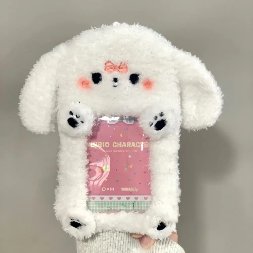 Cartoon Cute Plush Photocard Case Cartoon Bag Keychain Fox Photocard Case Student Card Holder Idol Photos Protective Cover