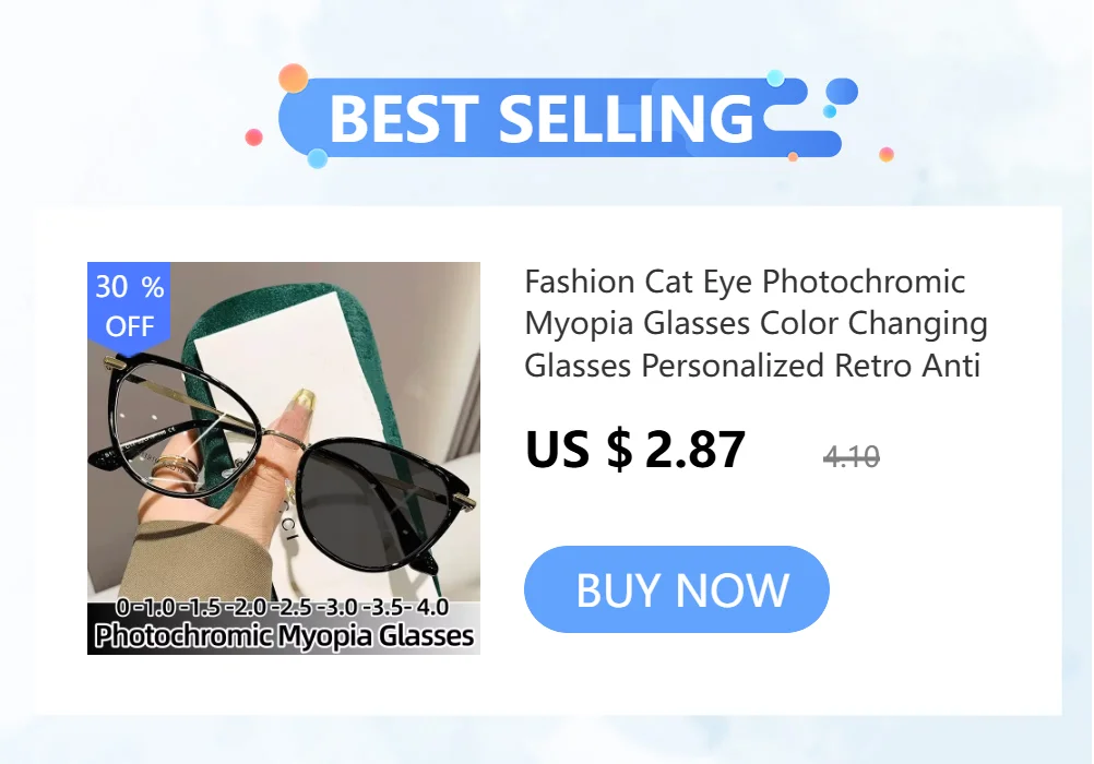 New Fashion Photochromic Myopia Glasses Men Women Color Changing Eyeglasses Anti UV Sunglasses Luxury Short-sighted Eyewear -2.5