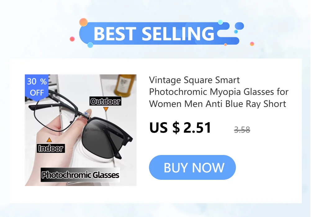 New Fashion Photochromic Myopia Glasses Men Women Color Changing Eyeglasses Anti UV Sunglasses Luxury Short-sighted Eyewear -2.5