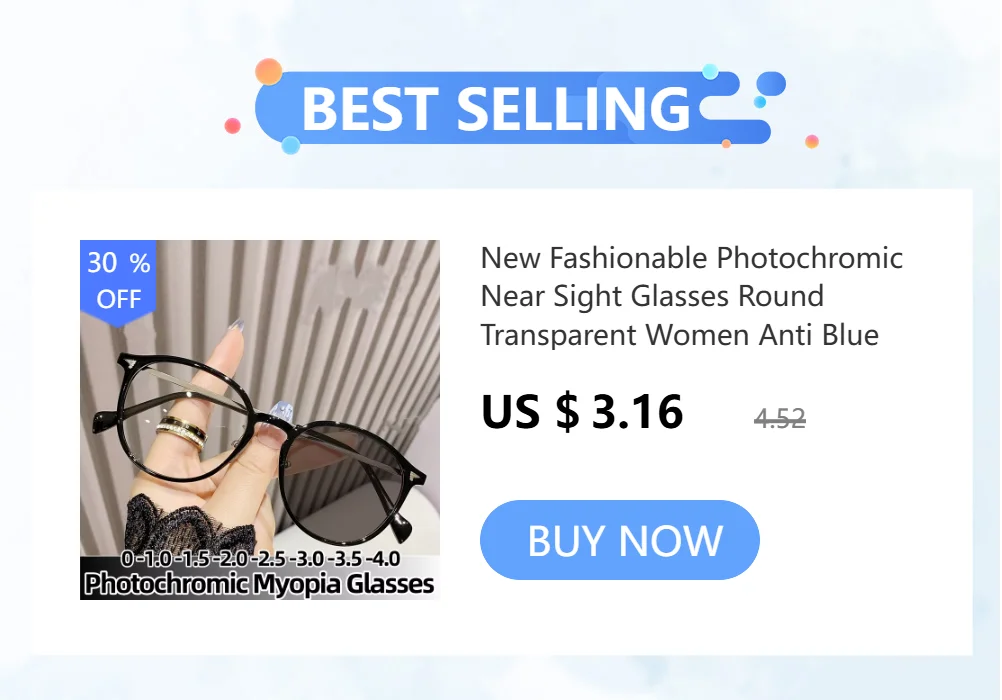 New Fashion Photochromic Myopia Glasses Men Women Color Changing Eyeglasses Anti UV Sunglasses Luxury Short-sighted Eyewear -2.5