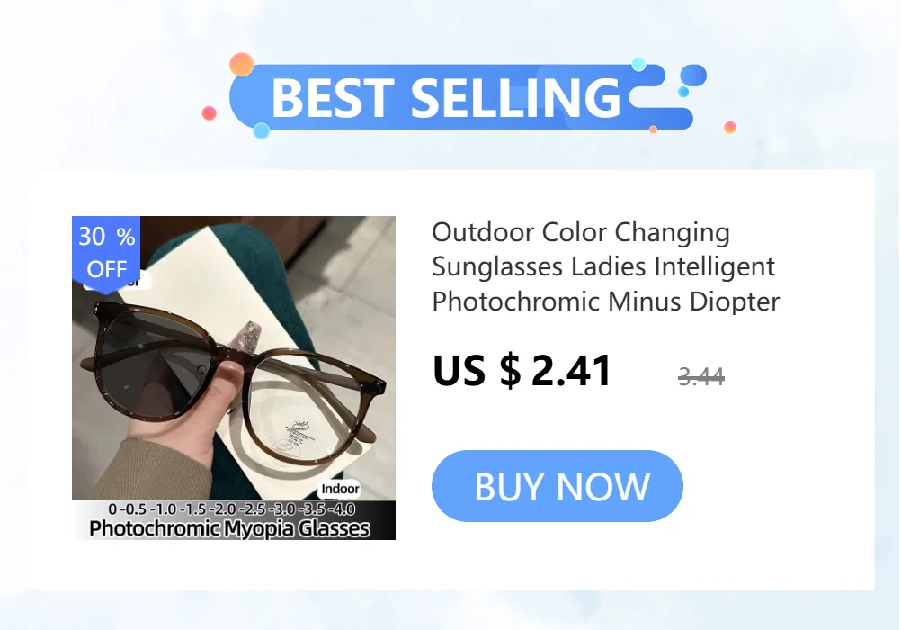 New Fashion Photochromic Myopia Glasses Men Women Color Changing Eyeglasses Anti UV Sunglasses Luxury Short-sighted Eyewear -2.5