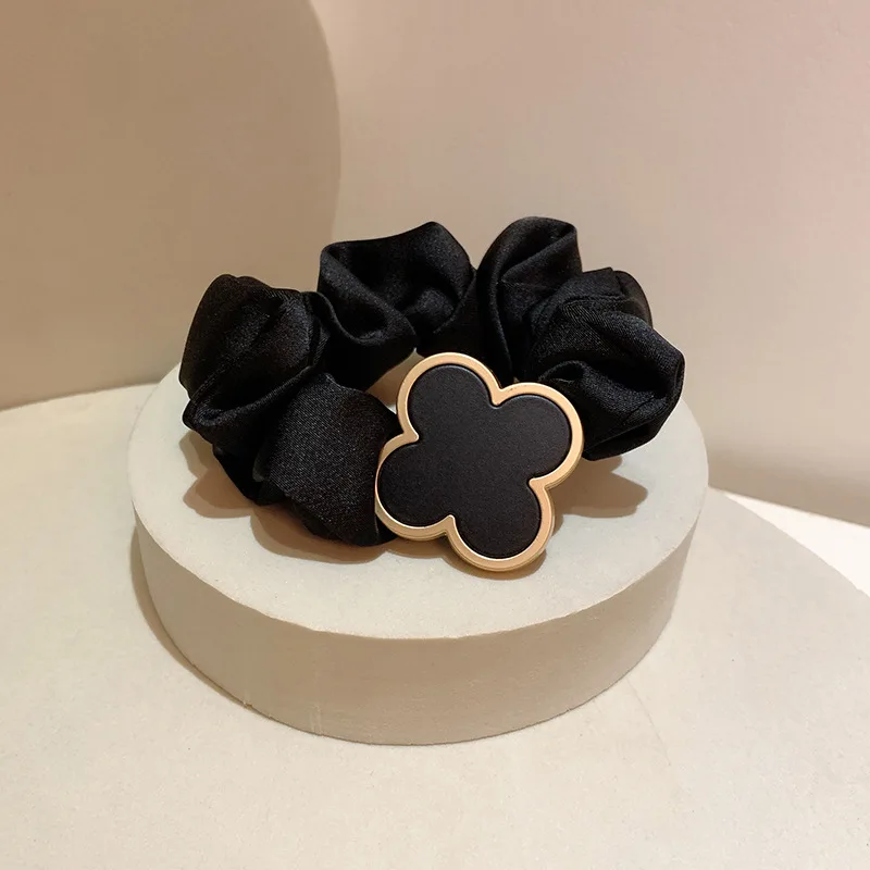 2025 Clearance Warm Color Cute and Sweet French Large Intestine Circle Ponytail Hair Ring Hair Ties Hair Accessories Head Bands