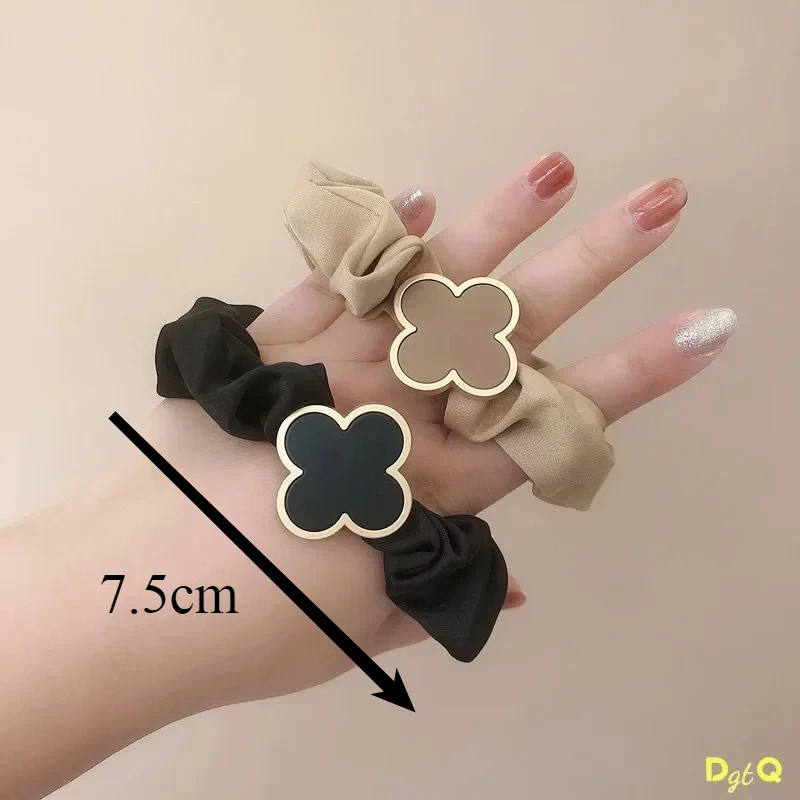 2025 Clearance Warm Color Cute and Sweet French Large Intestine Circle Ponytail Hair Ring Hair Ties Hair Accessories Head Bands