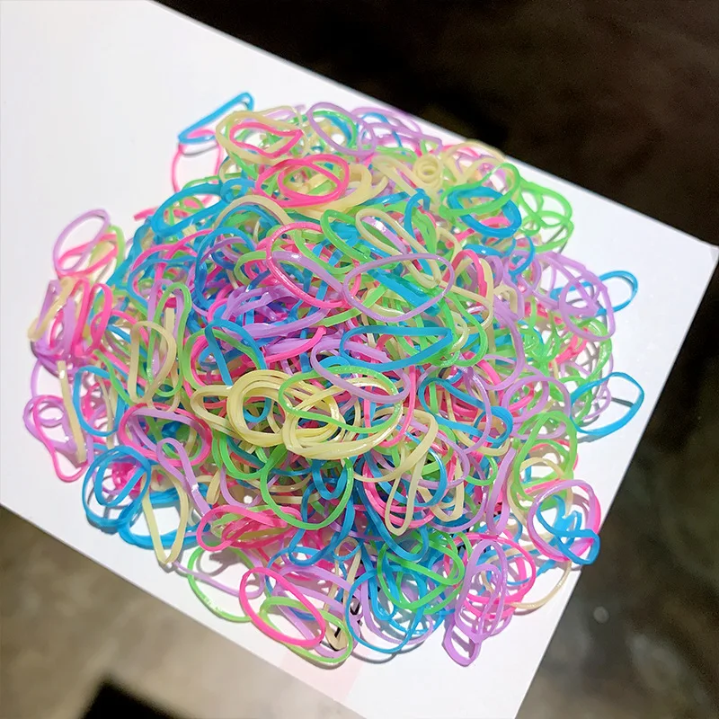1000pcs/Pack Children Colorful Small Disposable Rubber Bands Gum For Ponytail Holder Elastic Hair Bands Fashion Hair Accessories