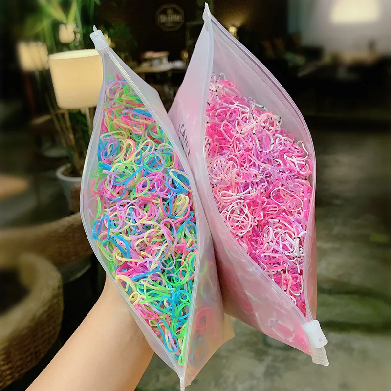 1000pcs/Pack Children Colorful Small Disposable Rubber Bands Gum For Ponytail Holder Elastic Hair Bands Fashion Hair Accessories