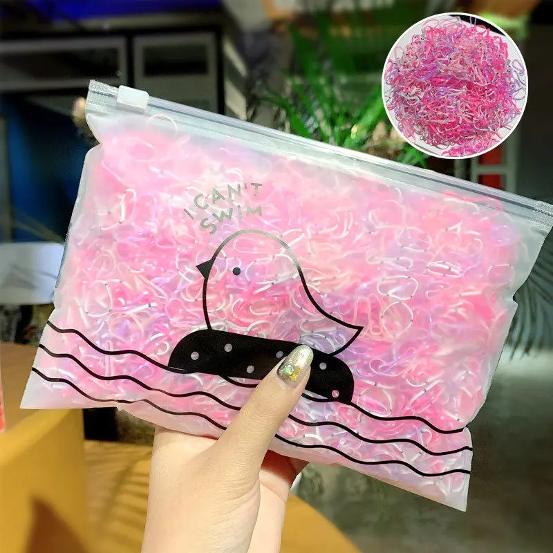 1000pcs/Pack Children Colorful Small Disposable Rubber Bands Gum For Ponytail Holder Elastic Hair Bands Fashion Hair Accessories