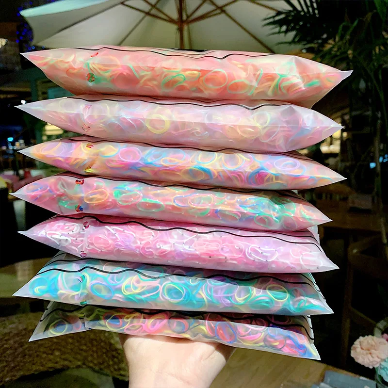 1000pcs/Pack Children Colorful Small Disposable Rubber Bands Gum For Ponytail Holder Elastic Hair Bands Fashion Hair Accessories