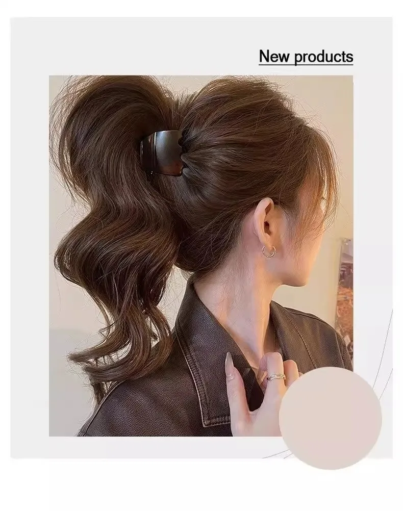 High End Tortoiseshell Hair Clip. High Ponytail Fixed Artifact. Long Lasting Styling of Temperament Hair Accessories