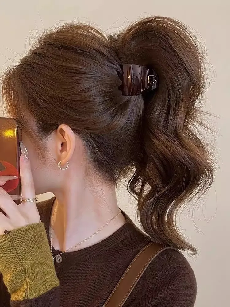 High End Tortoiseshell Hair Clip. High Ponytail Fixed Artifact. Long Lasting Styling of Temperament Hair Accessories