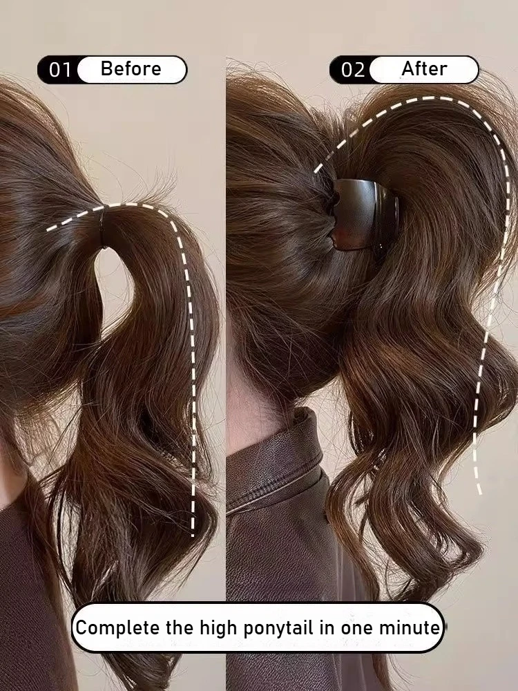 High End Tortoiseshell Hair Clip. High Ponytail Fixed Artifact. Long Lasting Styling of Temperament Hair Accessories