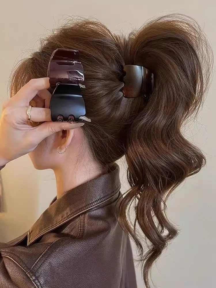 High End Tortoiseshell Hair Clip. High Ponytail Fixed Artifact. Long Lasting Styling of Temperament Hair Accessories