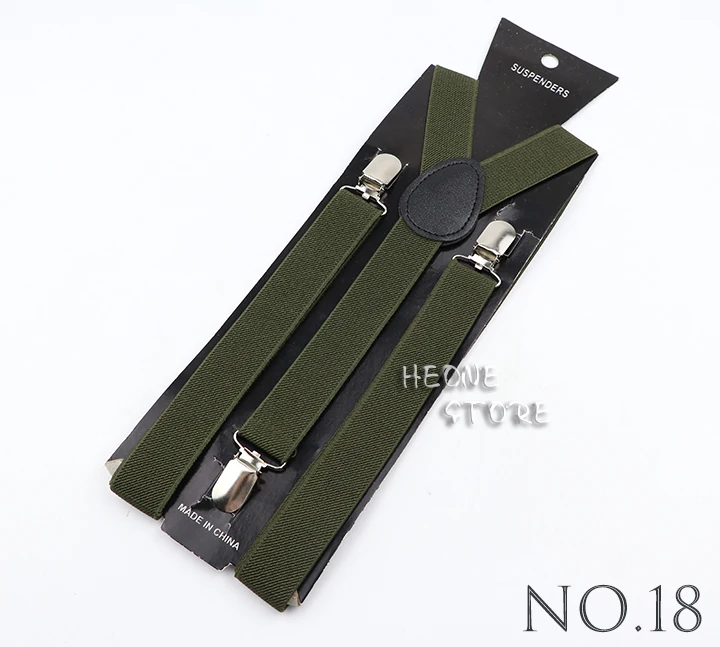Hot Sale Solid Color Elastic Leather Suspender For Men Women Black Red Sage Green Adjustable Pants Shirt Girl Skirt Accessories
