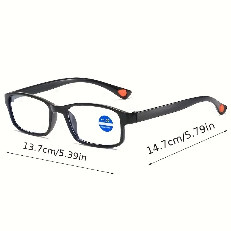 12pcs  Classic Black Reading Glasses Lightweight, +1.0~+4.0 Ideal Gift for Seniors.