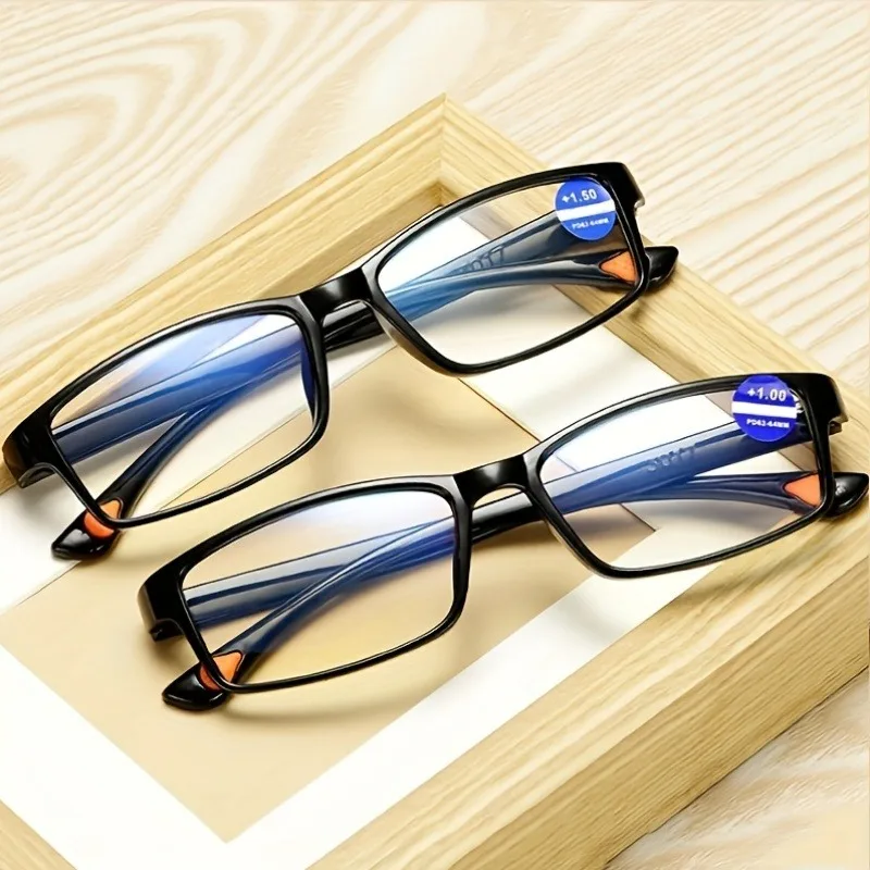 12pcs  Classic Black Reading Glasses Lightweight, +1.0~+4.0 Ideal Gift for Seniors.