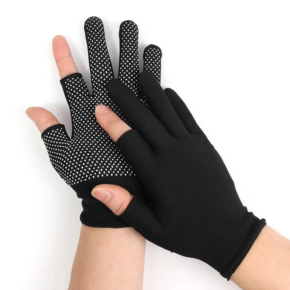 Touchscreen Nylon Gloves for Men Women Non-slip Breathable Half Finger Gloves for Summer Outdoor Riding Sport Fitness Sunscreen