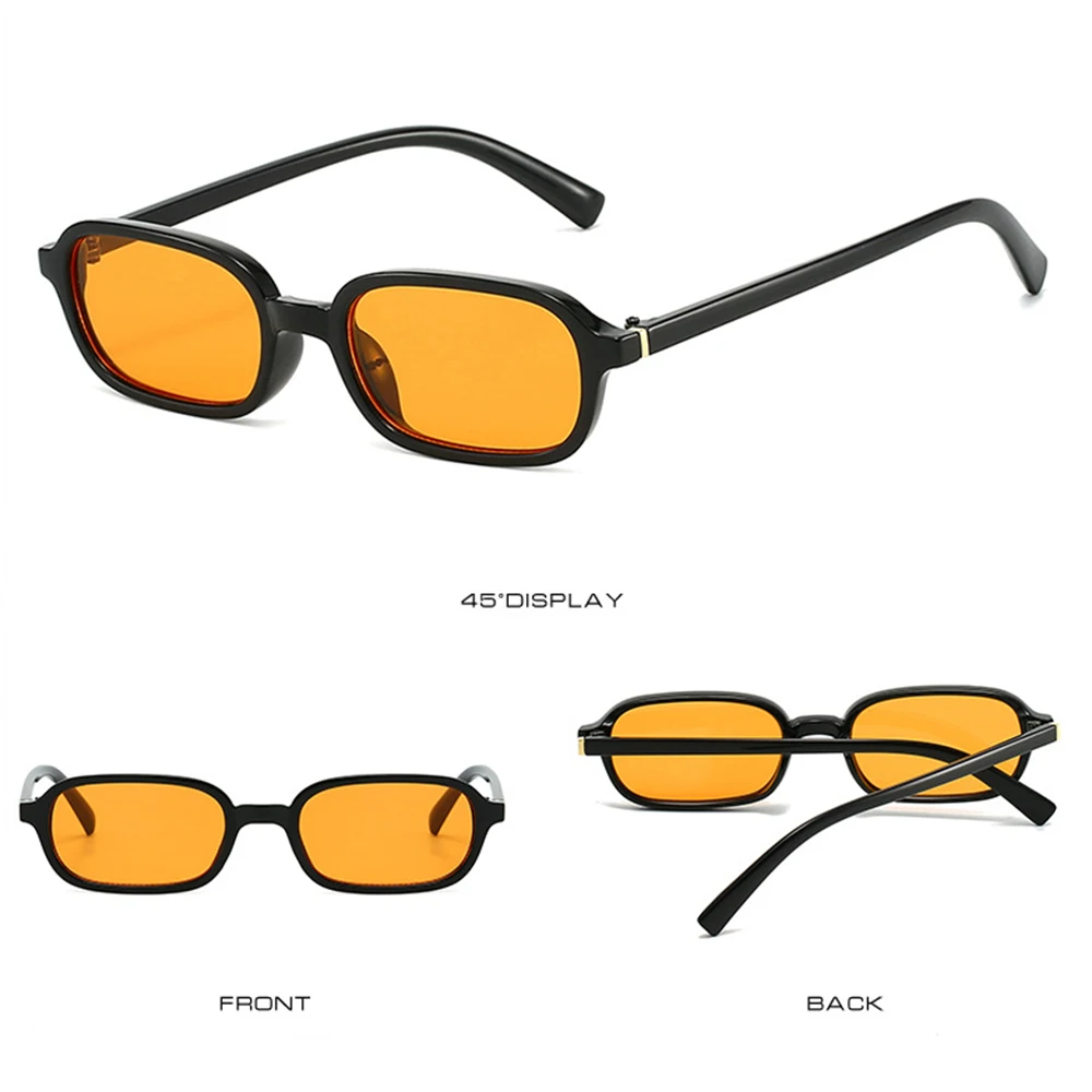 KLASSNUM Vintage Sunglasses Men Women 2026 Trendy Eyewear Rectangle Sun Glasses Anti UV400 Shades Eyepiece Small Square Glasses
