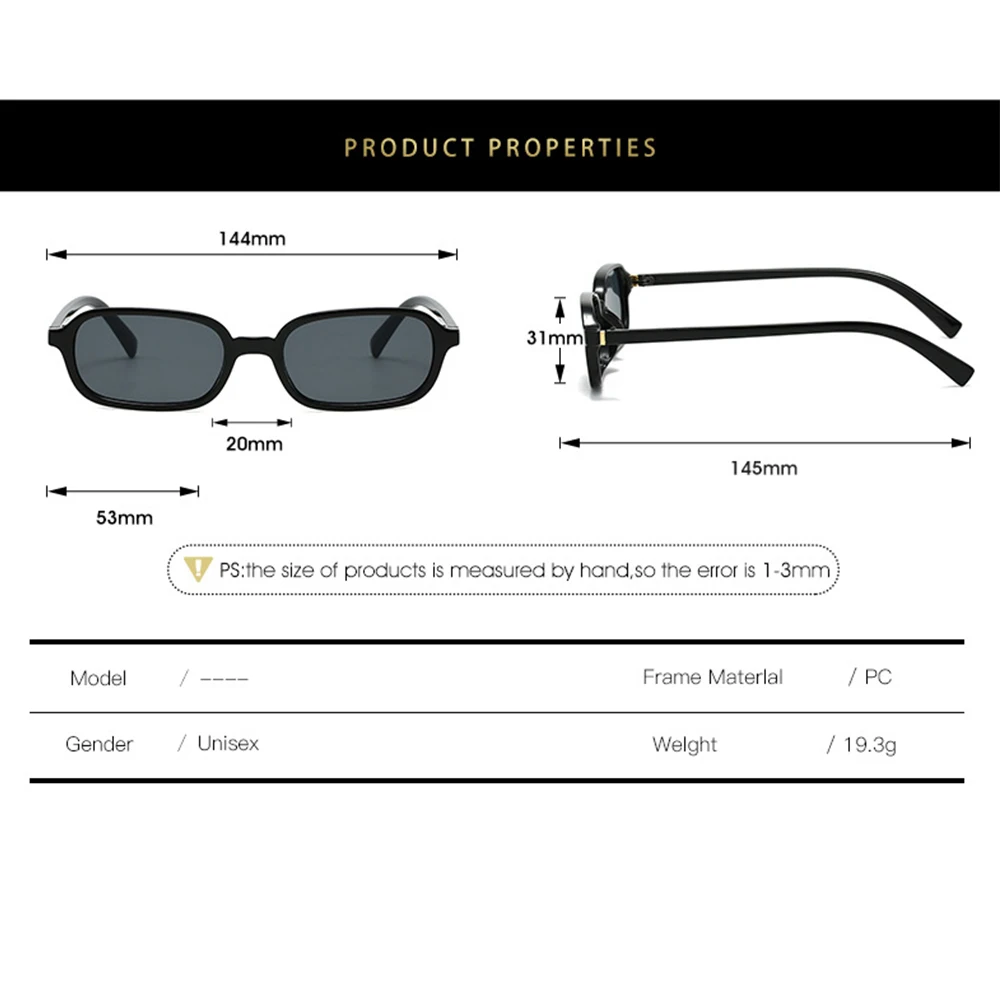 KLASSNUM Vintage Sunglasses Men Women 2026 Trendy Eyewear Rectangle Sun Glasses Anti UV400 Shades Eyepiece Small Square Glasses