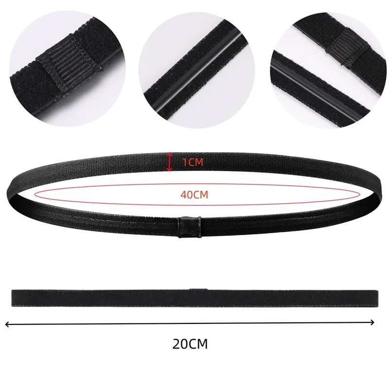 4PCS Unisex Sports Thin Headband Non-Slip Elastic Women Men Yoga Hair Bands Sweatband Football Running Biking Sports Hairband