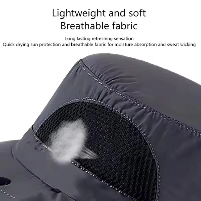 Sunscreen Integrated Fisherman Hat for Unisex Summer Outdoor Mesh Breathable Face Mask Cycling Fishing Neck Protection Hat