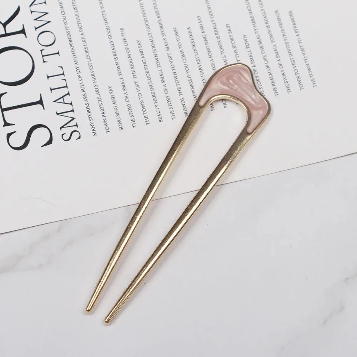 Shell Hairpin Metal U Shaped Hair Pins Hair Fork U French Hair Pin Simple And Fashionable Hair Accessories For Women