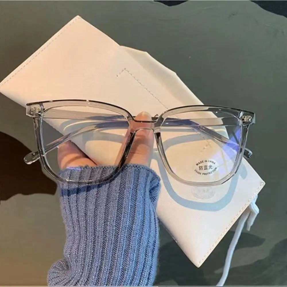 Large Square Frame Anti-Blue Light Glasses Fashion Retro Men Women Computer Goggles Reading Eyeglasses Optical Spectacle Eyewear