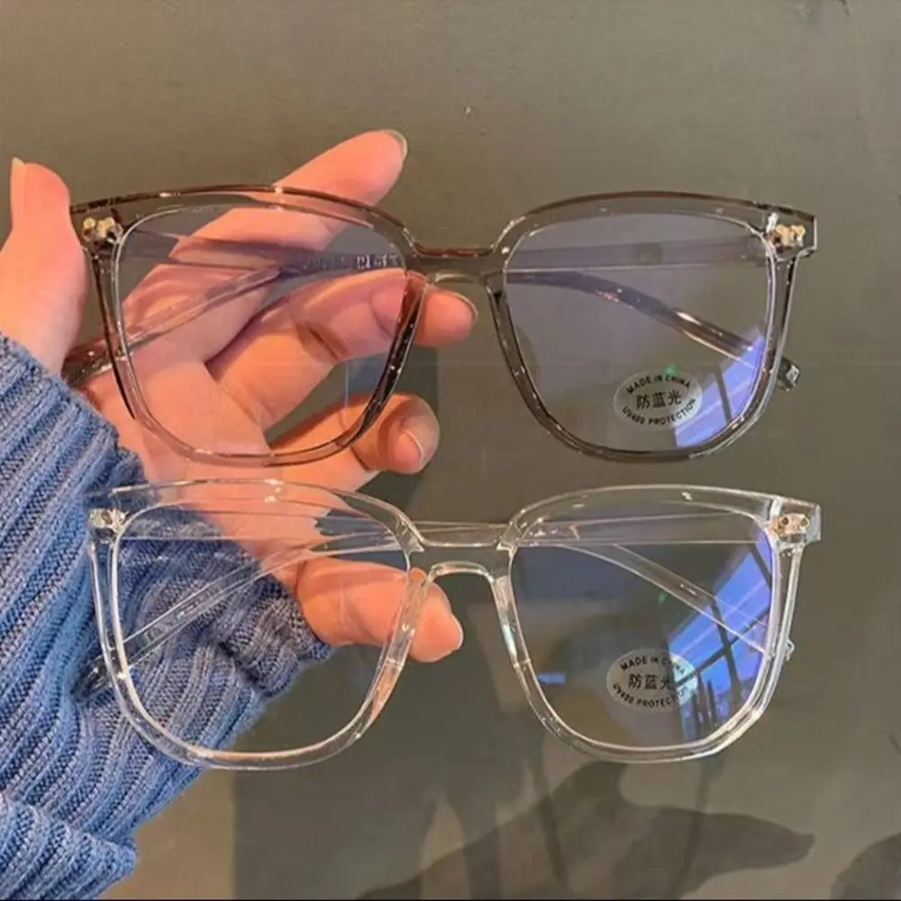 Large Square Frame Anti-Blue Light Glasses Fashion Retro Men Women Computer Goggles Reading Eyeglasses Optical Spectacle Eyewear