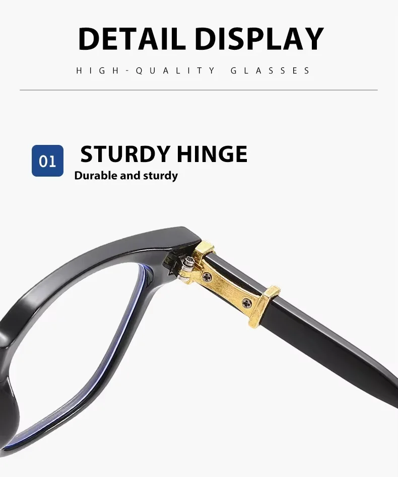 2026 classic 3Pcs square anti-blue glasses for men and women black transparent frame unisex computers wear glasses.